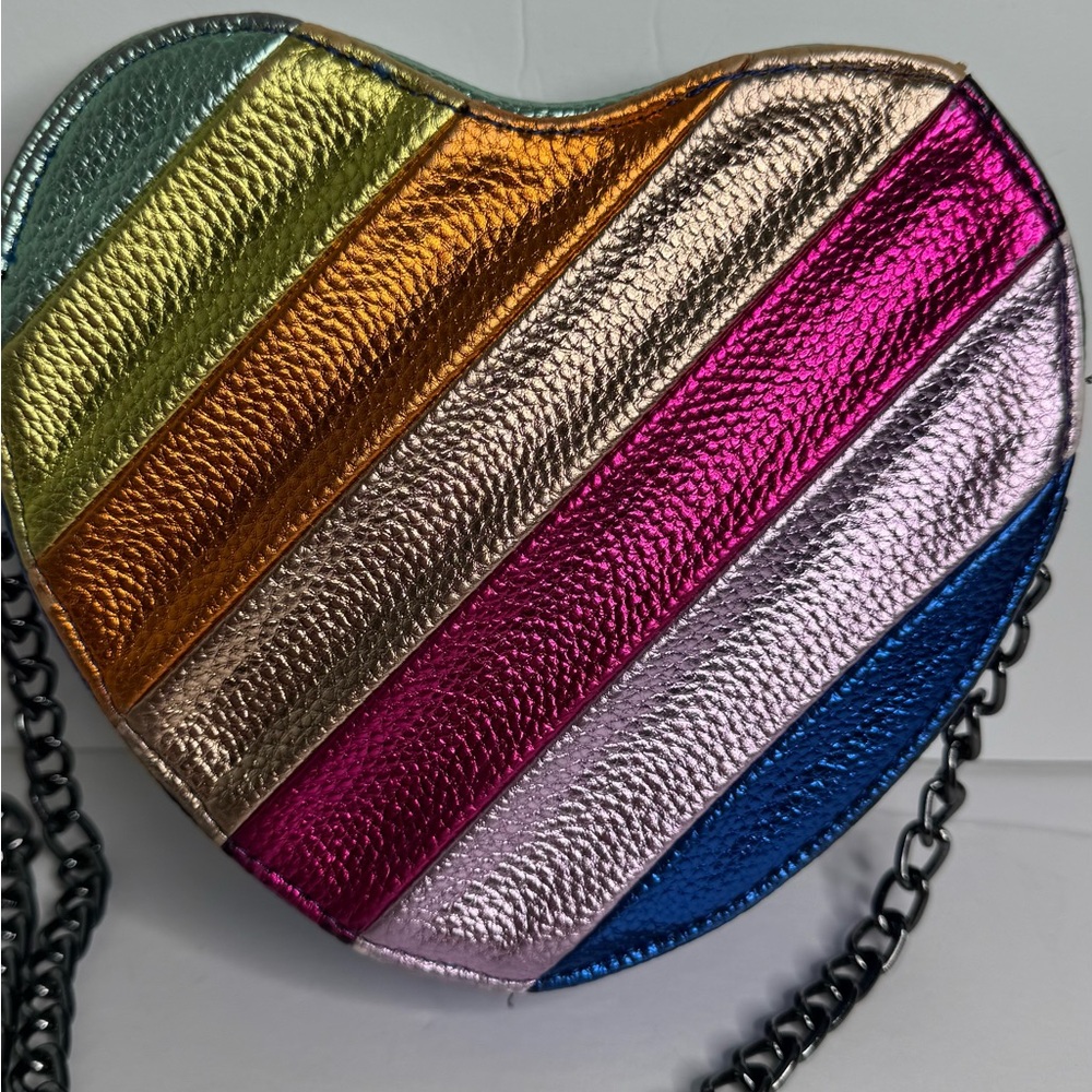 Urban Expressions Rainbow Patchwork Heart Shaped … - image 2